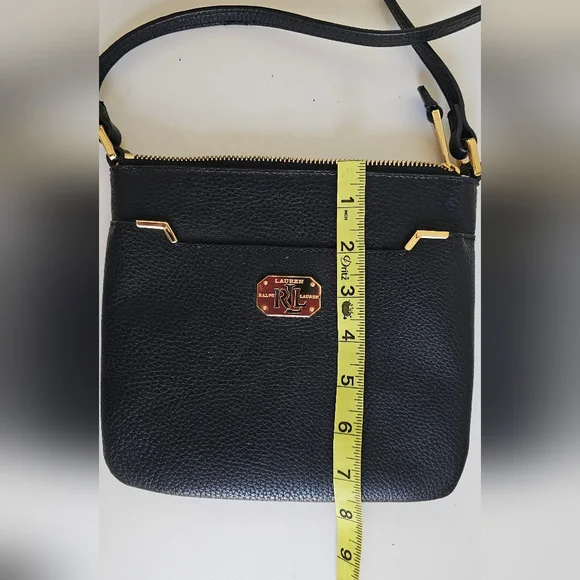 Ralph Lauren Modern Chic Crossbody Handbag Purse Adjustable Strap In Black - Picture 11 of 12